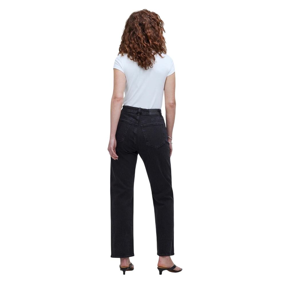 Madewell Curvy ’90s Straight Jeans 24P Black High Rise Stretch Denim NWOT - Picture 4 of 10